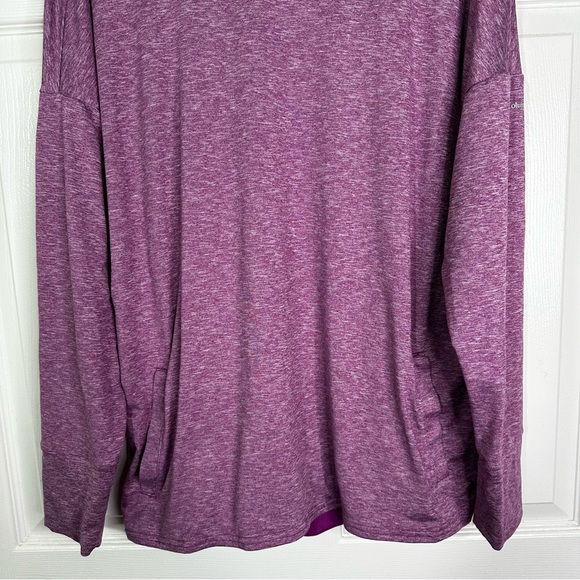 Columbia Cowl Neck Crossover Back Long Sleeve Active Top Purple Women’s XL - Picture 6 of 12